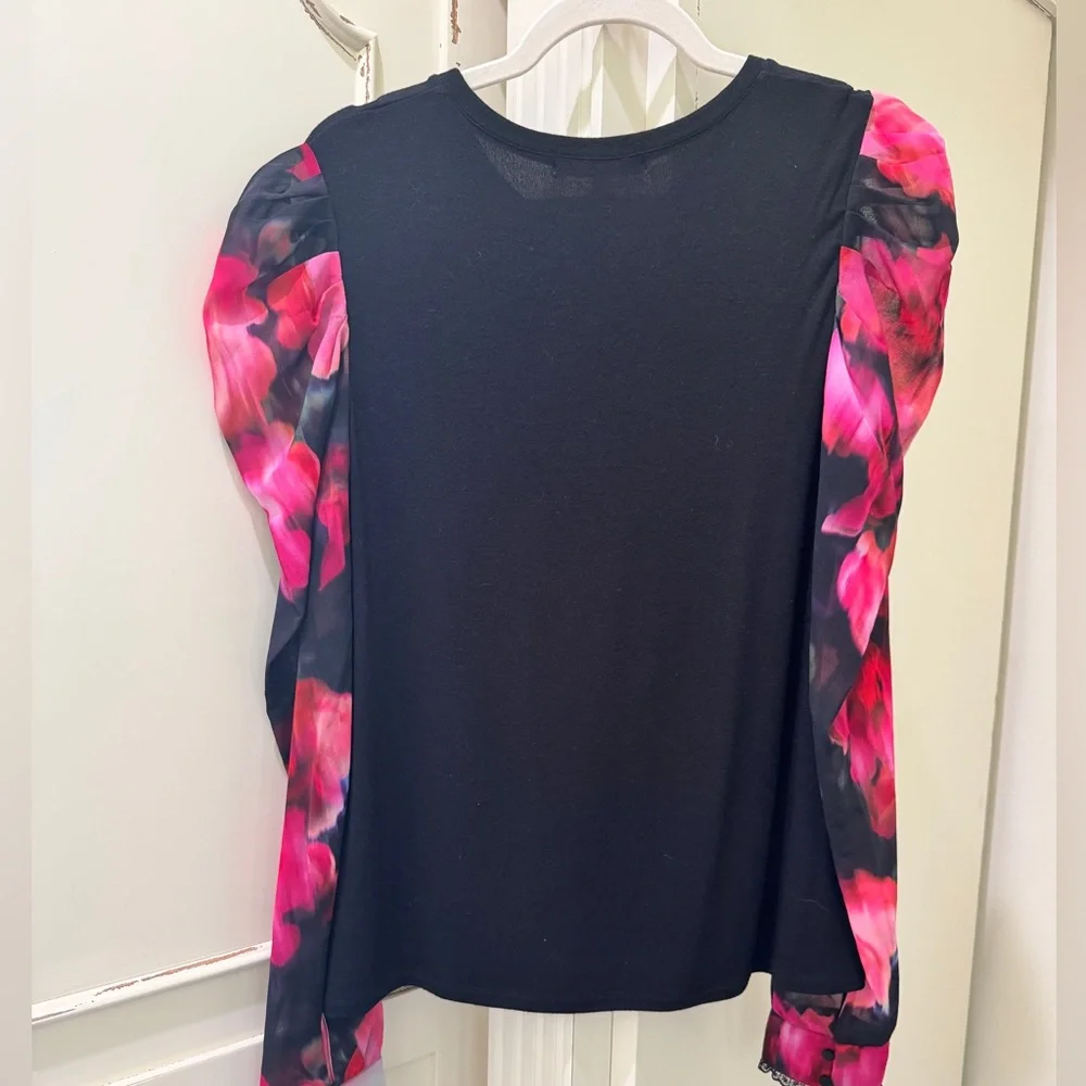 Generation Love Joni Floral Sleeve Top Size Large - Picture 2 of 8